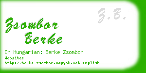 zsombor berke business card